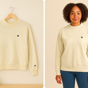 Champion Cream Sweatshirt Size Large